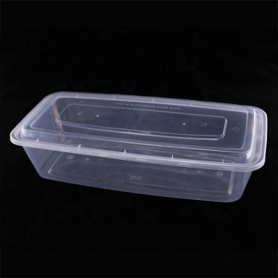 OS39 disposable transparent takeaway salad packing box to go box food plastic lunch box for fish